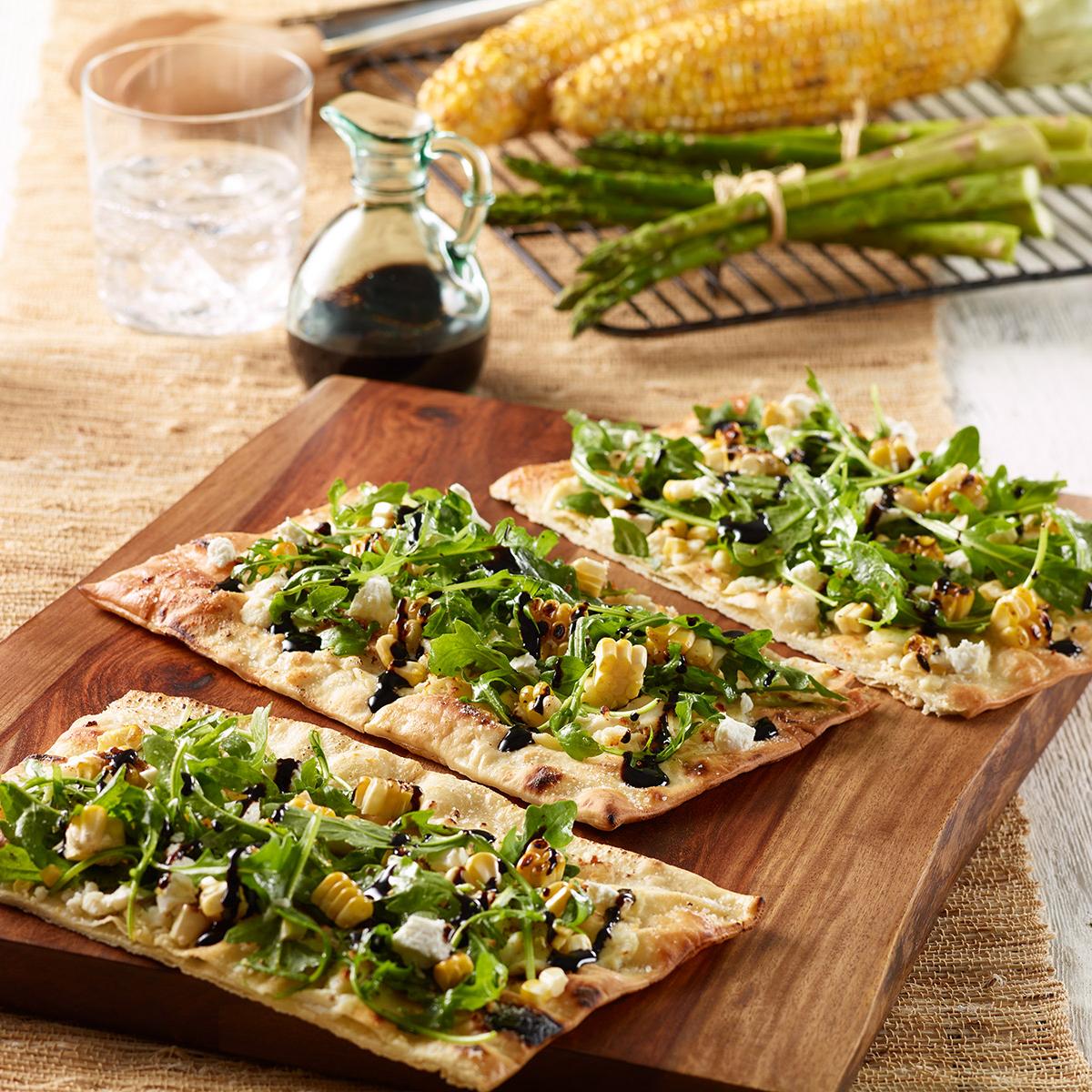 Wewalka Recipe - Grilled Corn Salad Summer Flatbread